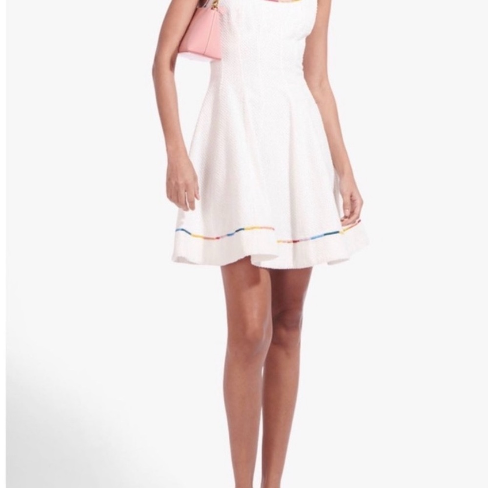 Mini Wells Dress White Rainbow